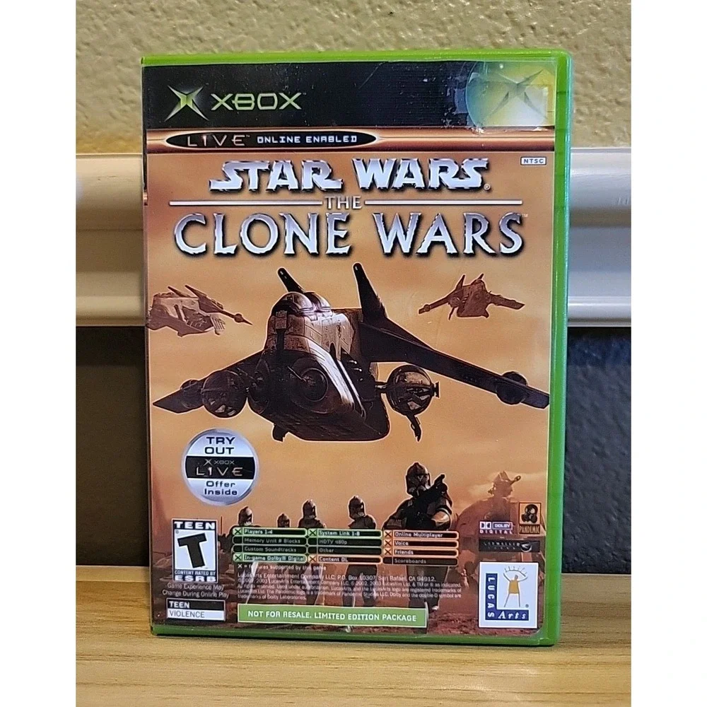XBOX Star Wars The Clone Wars/Tetris Worlds 2003 Complete
